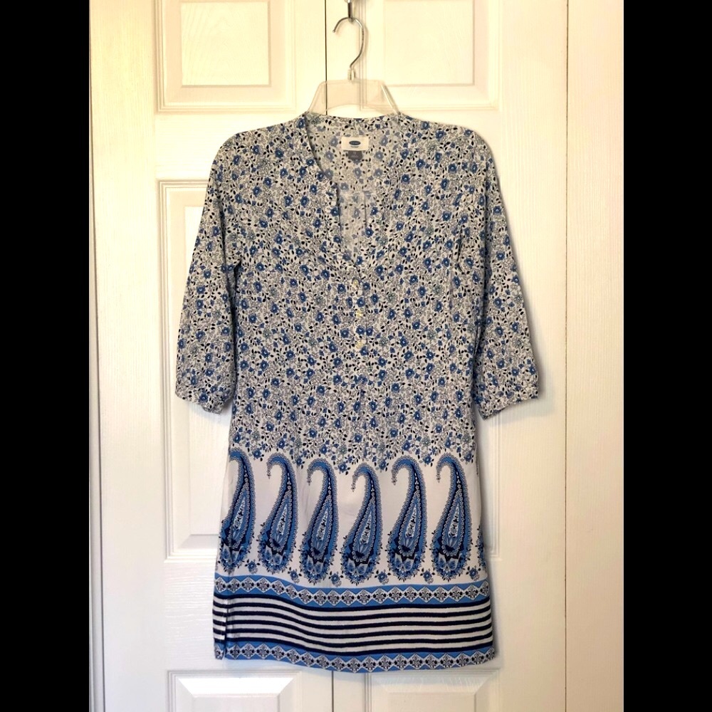 Old Navy floral v-neck shift dress Sz XS